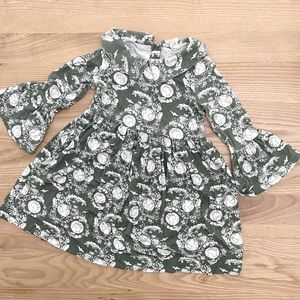 KQ peace on earth bamboo long sleeve dress